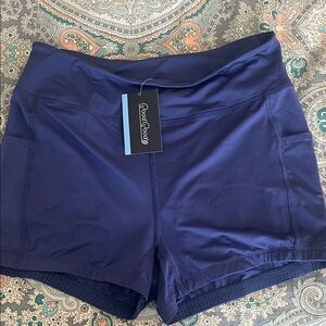 Good Good Women's Navy Performance Athletic Shorts